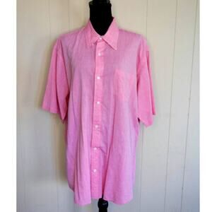 J Press Button down Size X Large Short Sleeve Pink Men's